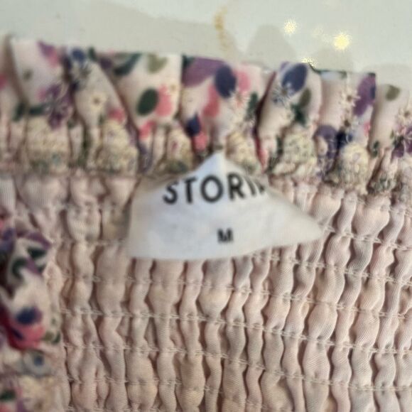 & Other Stories Purple Smocked Sundress with Ruffled Straps - Picture 3 of 9